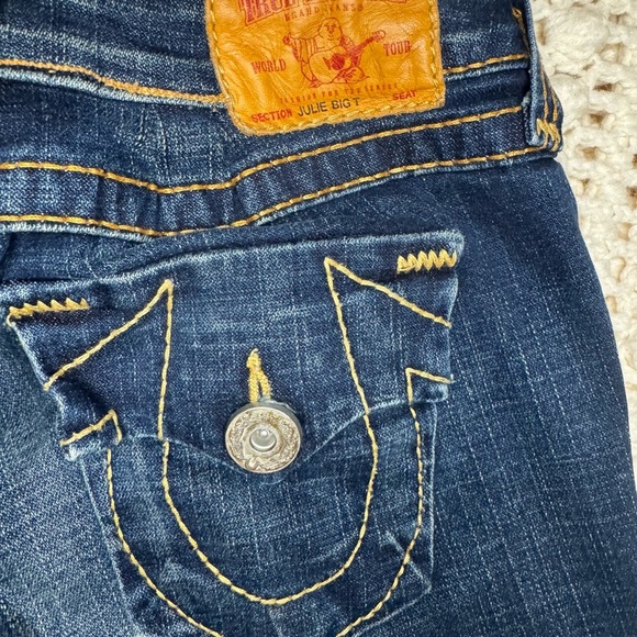 True Religion Julie Womens Size 27 Blue Straight Leg Jeans - Picture 11 of 11